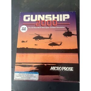 micro prose gunship 2000 big box game Vga Only With Manual